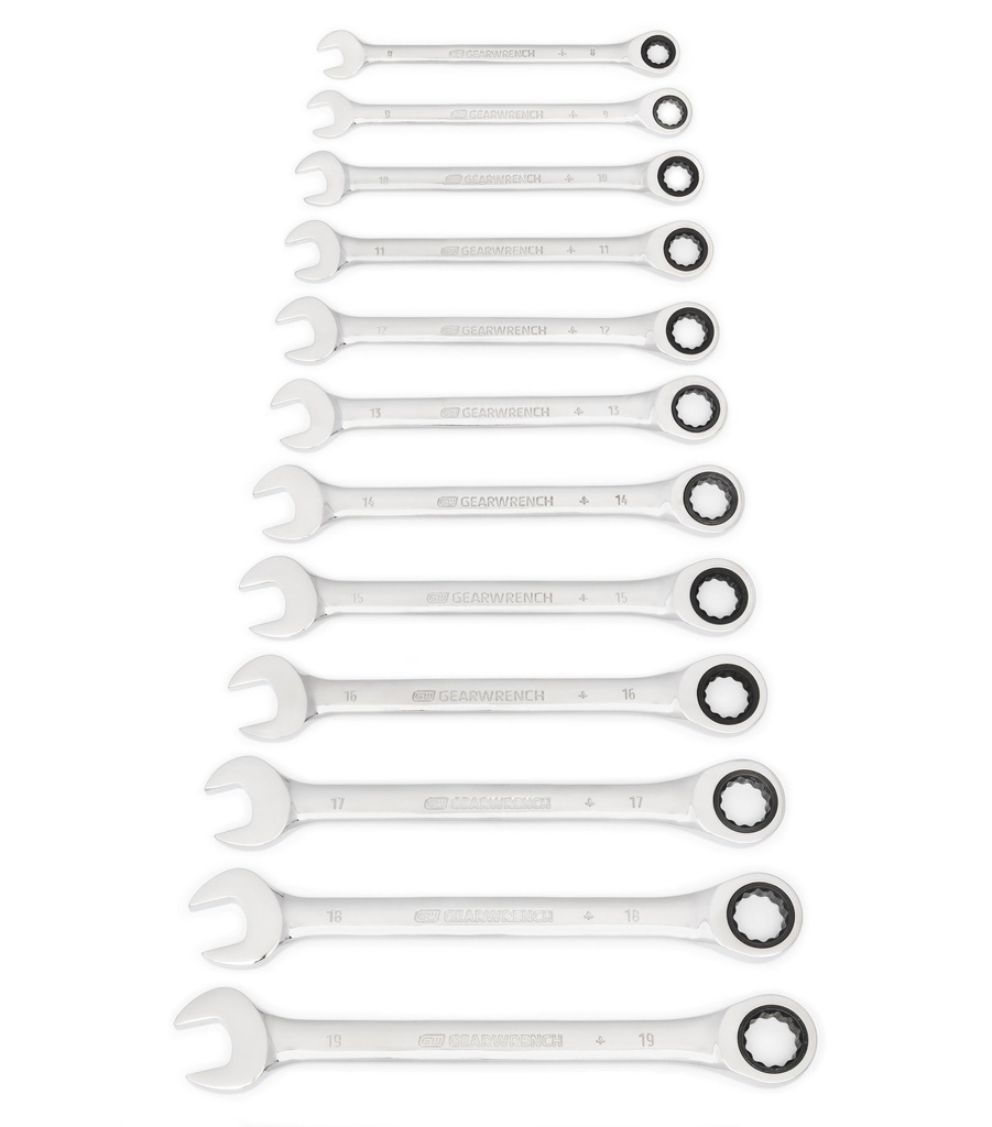 GearWrench 12 Piece 72-Tooth 12 Point Ratcheting Combination Metric Wrench Set