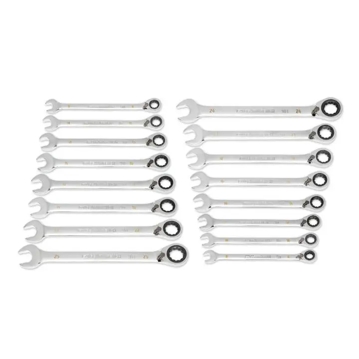 Gearwrench 16 Piece 90-Tooth 12 Point Metric Reversible Ratcheting Wrench Set (8- 25mm)