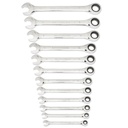 GearWrench 12 Piece 72-Tooth 12 Point Open End Ratcheting Metric Wrench Set