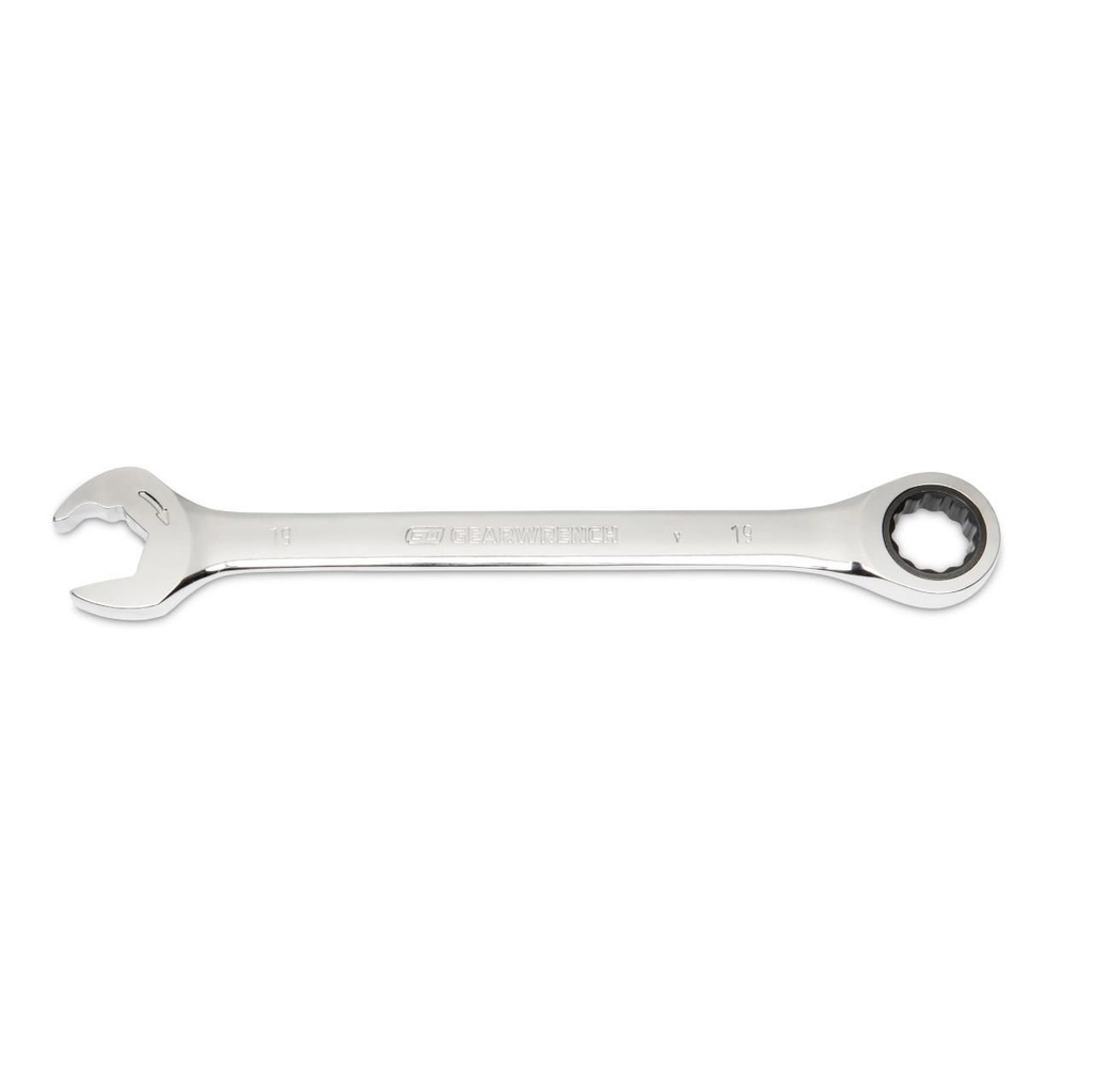GearWrench 19mm 72-Tooth 12 Point Open End Ratcheting Combination Wrench