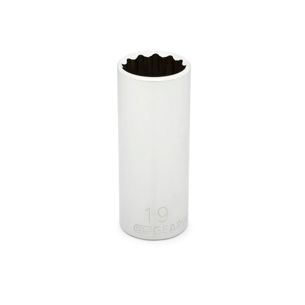 GearWrench 3/8" Drive 12 Point Deep Metric Socket 19mm
