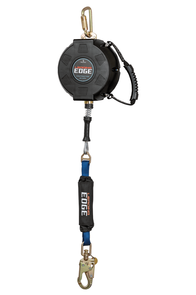 Falltech 727620LE 20' Contractor Leading Edge SRD Galv Cable w/Anchorage Carabiner