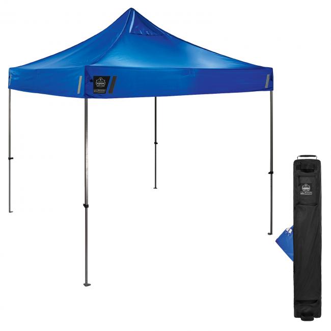 Ergodyne Shax 12905 Heavy-Duty Pop-Up Tent - 10ft x 10ft Single Blue