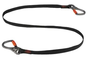 Ergodyne Squids 19139 Lanyard - Dual Locking Swivel Carabiners - 40lbs Standard Black