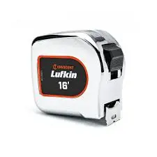Crescent Lufkin 1" x 5m/16' Chrome Case Yellow Clad Tape Measure