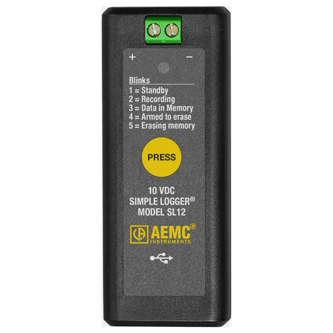 AEMC SL12 Simple Logger® Model SL12 (Voltage, 10VDC) (2156.12)