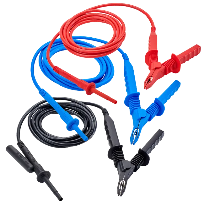 AEMC Lead – Set of 3, 25 ft 5kV safety w/clips for Megohmmeter Models 5050, 5060, 5070, & 6505 Replacement for Cat #2119.86 (2151.32)