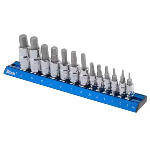Titan 16124 13 Pc. Metric Hex Bit Socket Set
