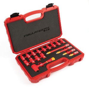 Titan 66100 18 pc. 1/4" Drive 6-pt Metric Insulated Standard Socket Set