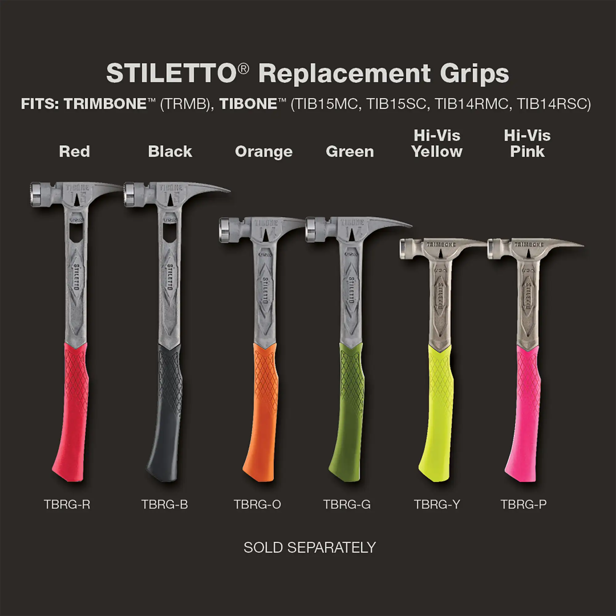 Stiletto TBRG-R Crvd Repl Grip Red