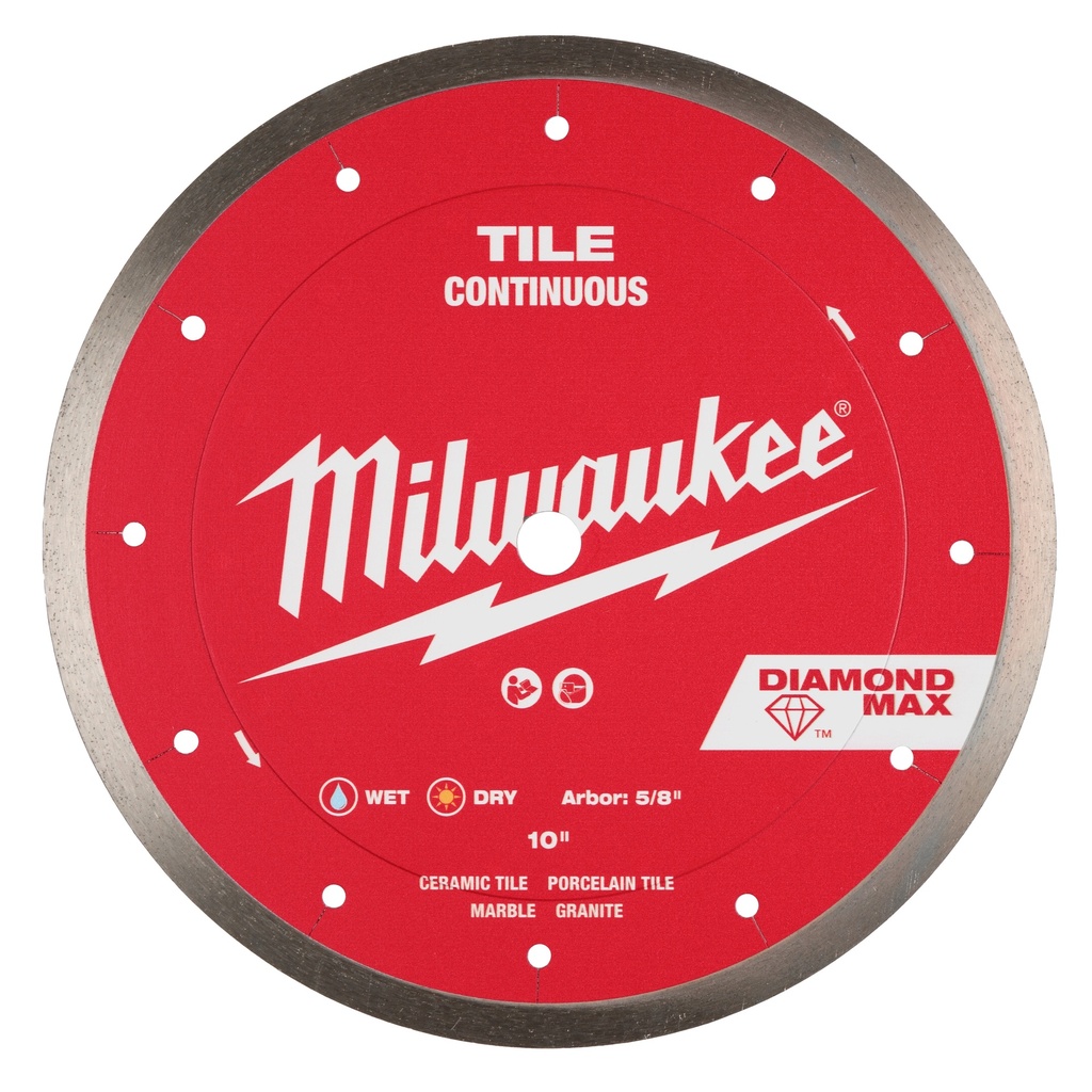Milwaukee 49-93-9210 10" DIAMOND MAX™ Continuous, Tile Diamond Blade