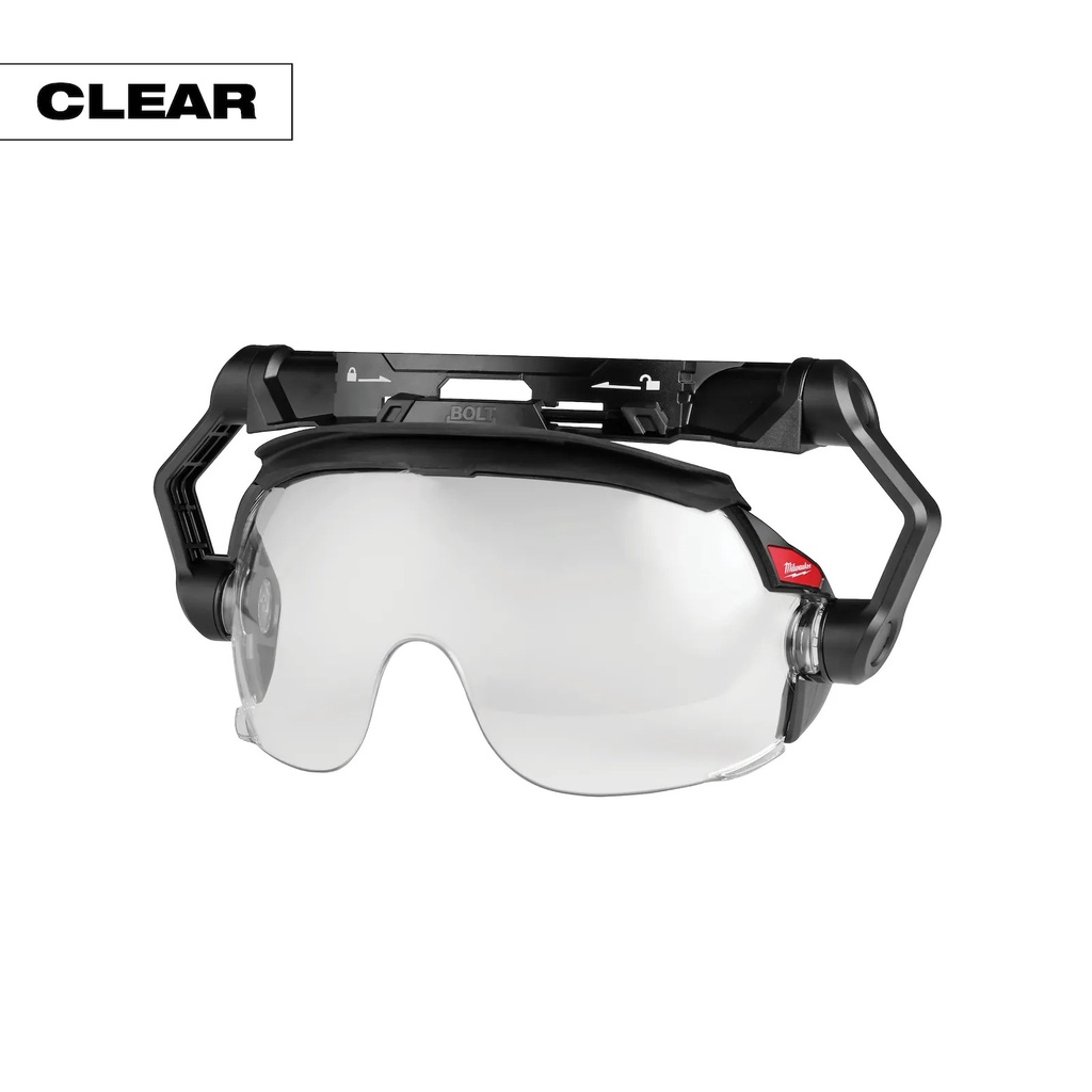 Milwaukee 48-73-1412 BOLT™ Gasketed Eye Visor - Clear Dual Coat Lens (Compatible with Milwaukee® BOLT™ Safety Helmets & BOLT™ Hard Hats)