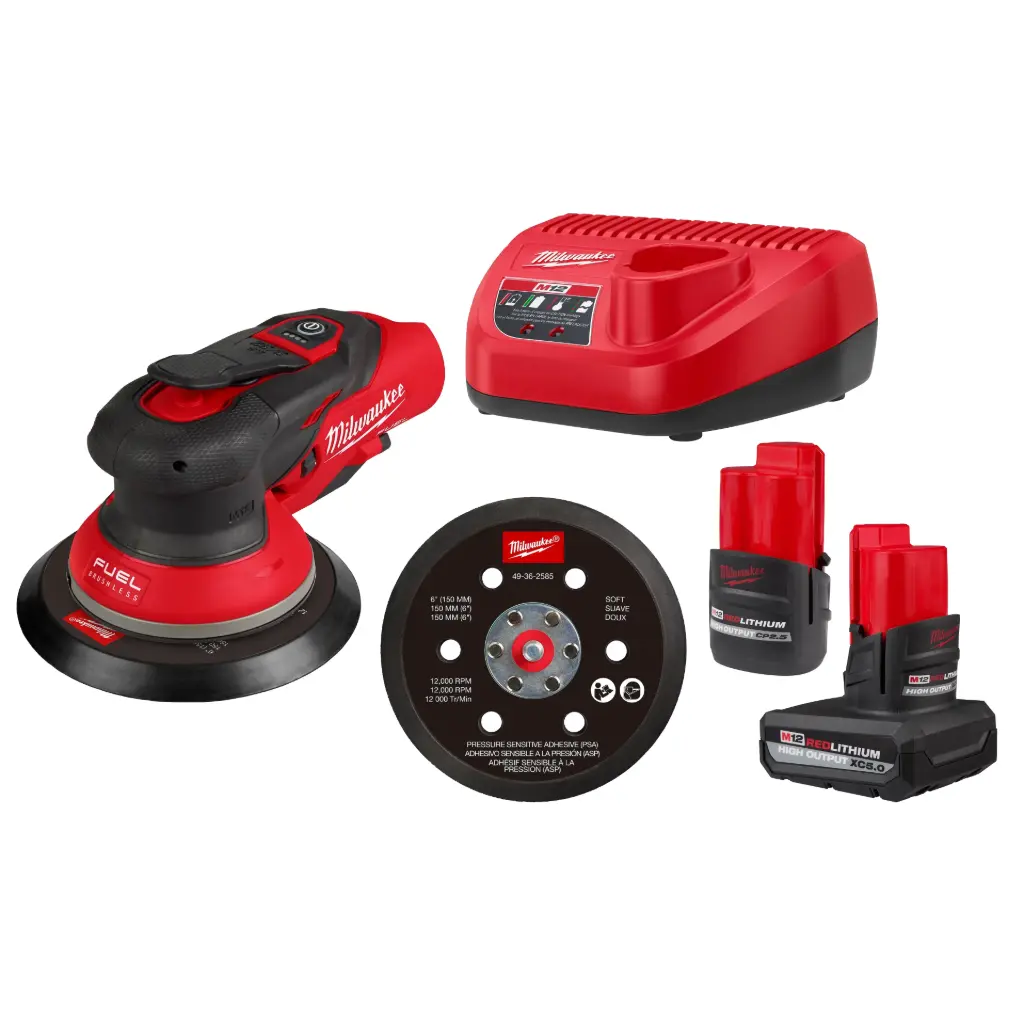 Milwaukee 2584-22CX M12 FUEL™ 6" Random Orbital Sander Kit (3/32")