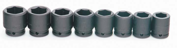 Williams 3/4" Drive 6-Point Metric Shallow Socket Set on Rail and Clips, 8 pc (JHWMS-6-8H)