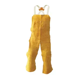 RADNOR™ 4" X 48" Brown Cowhide Leather Split Leg Bib Apron