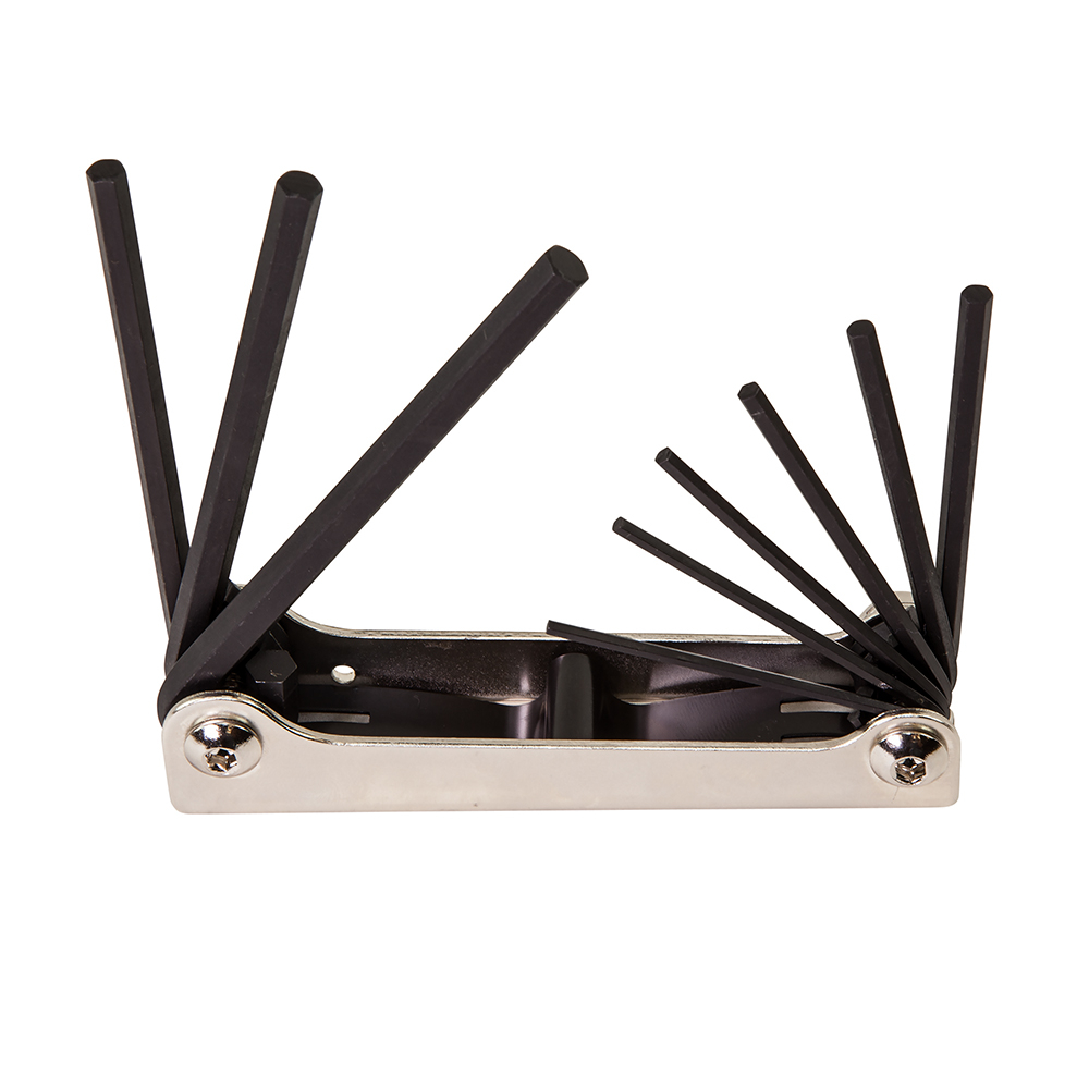 Klein 70591 Folding Hex Key Set, 9-Key, SAE Sizes