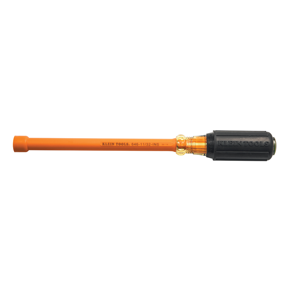 Klein 11/32-Inch Insulated Driver, 6-Inch Hollow Shaft (6461132INS)