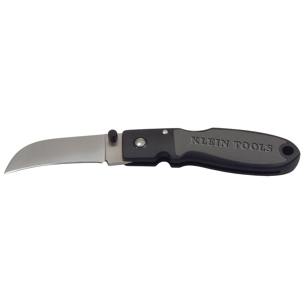 Klein 44004 Lightweight Lockback Knife 2-1/2-Inch Sheepfoot Blade, Black Handle