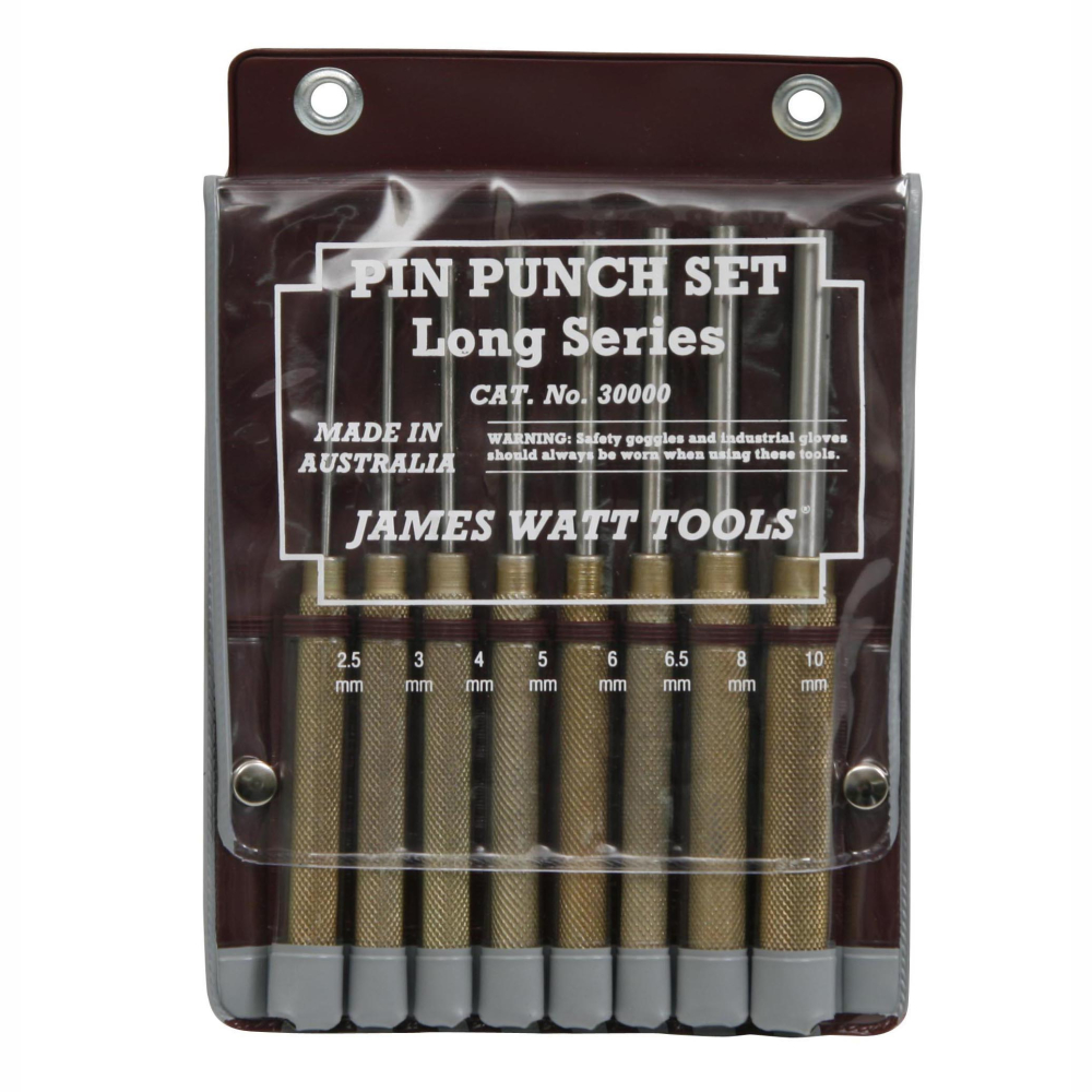 Klein 4PPLSET8 Pin Punches Long 8 Piece Set