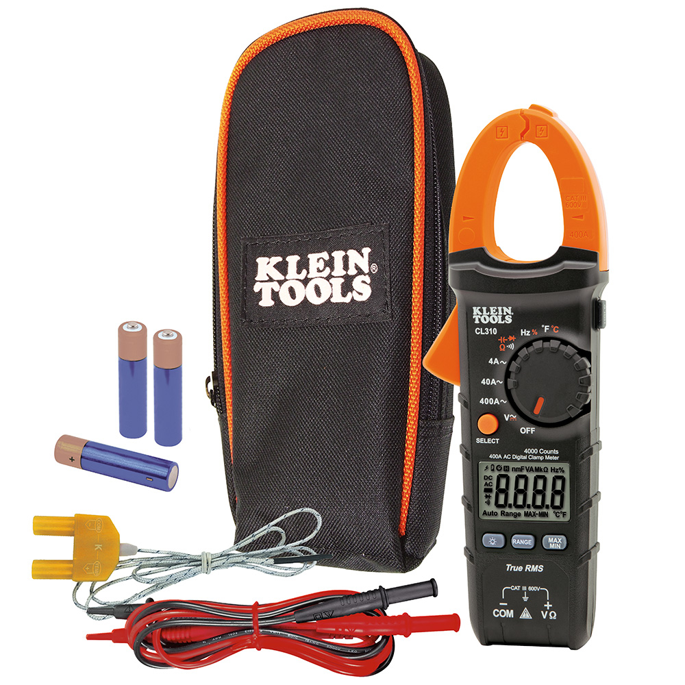 Klein CL310 Digital Clamp Meter AC Auto-Ranging TRMS