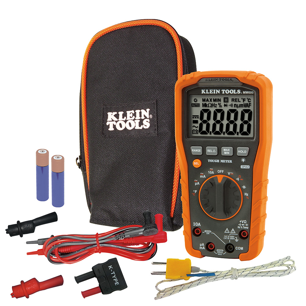 Klein MM600 Digital Multimeter, Auto-Ranging, 1000V