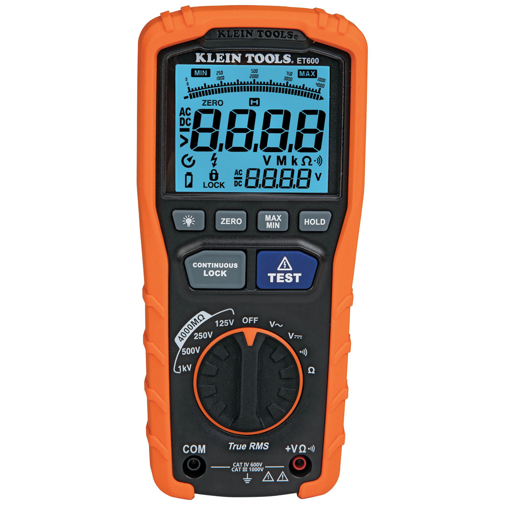 Klein ET600 Insulation Resistance Tester