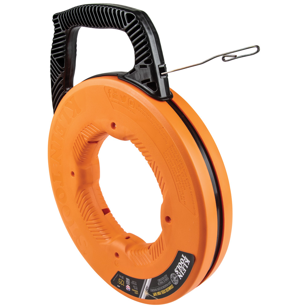 Klein 56340 Stainless Steel Fish Tape, 1/8-Inch x 125-Foot