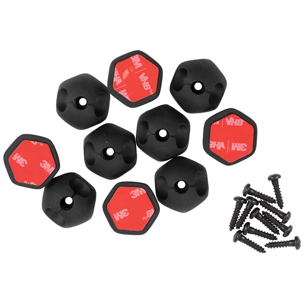Klein 450400 Self-Adhesive Cable Mounting Clips, 1 Slot (10-Pack)