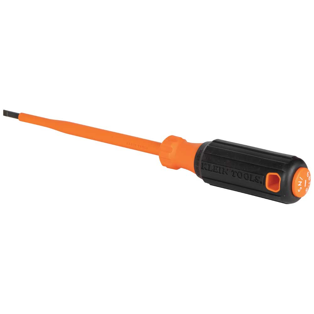 Klein 6816INS Insulated Screwdriver, 3/16-Inch Cabinet, 6-Inch Round Shank