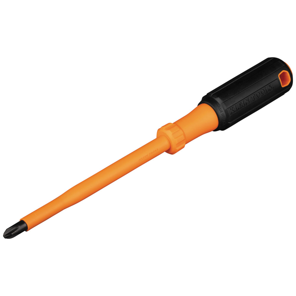 Klein 6876INS Insulated Screwdriver, #3 Phillips, 6-Inch Round Shank