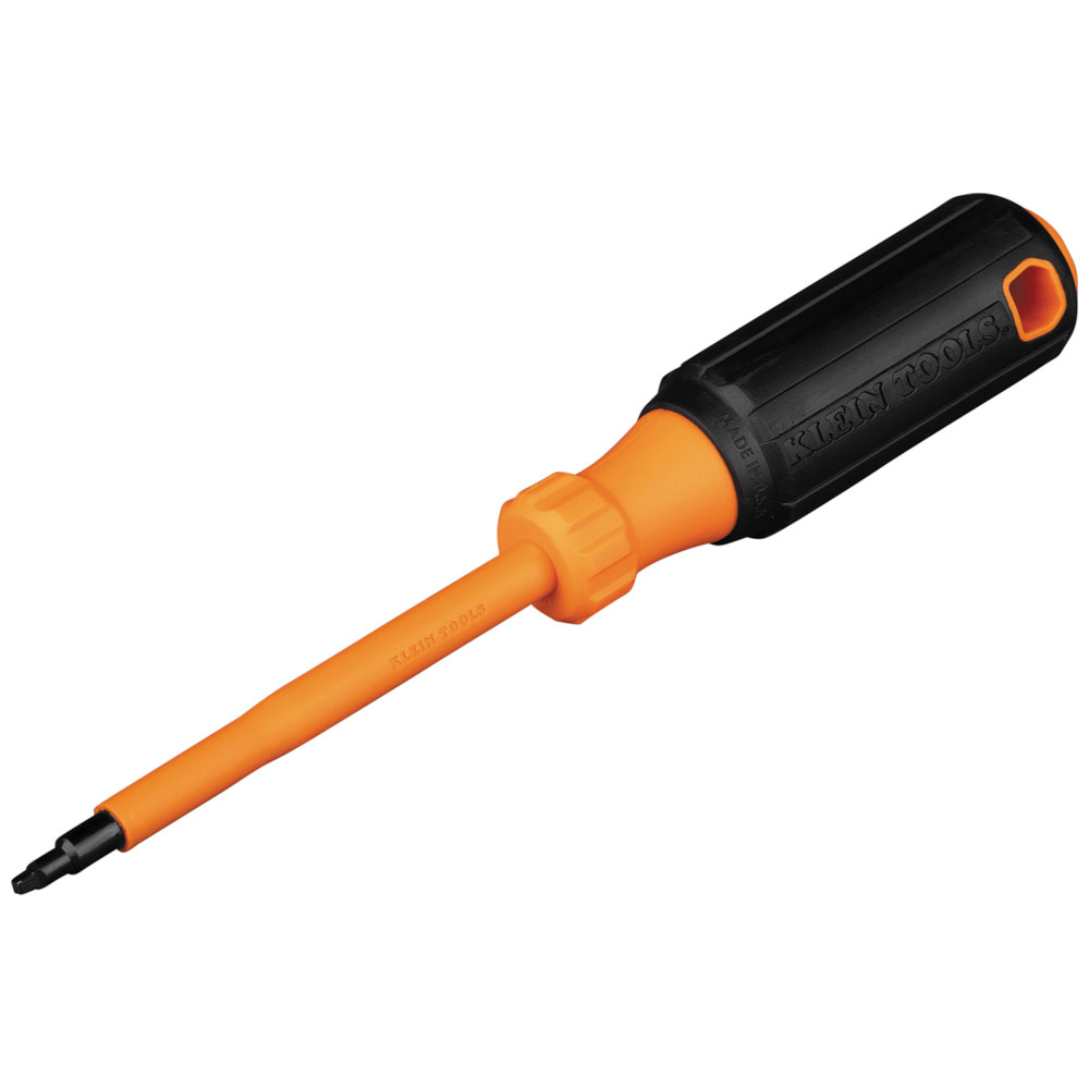 Klein 6884INS Insulated Screwdriver, #1 Square, 4-Inch Round Shank