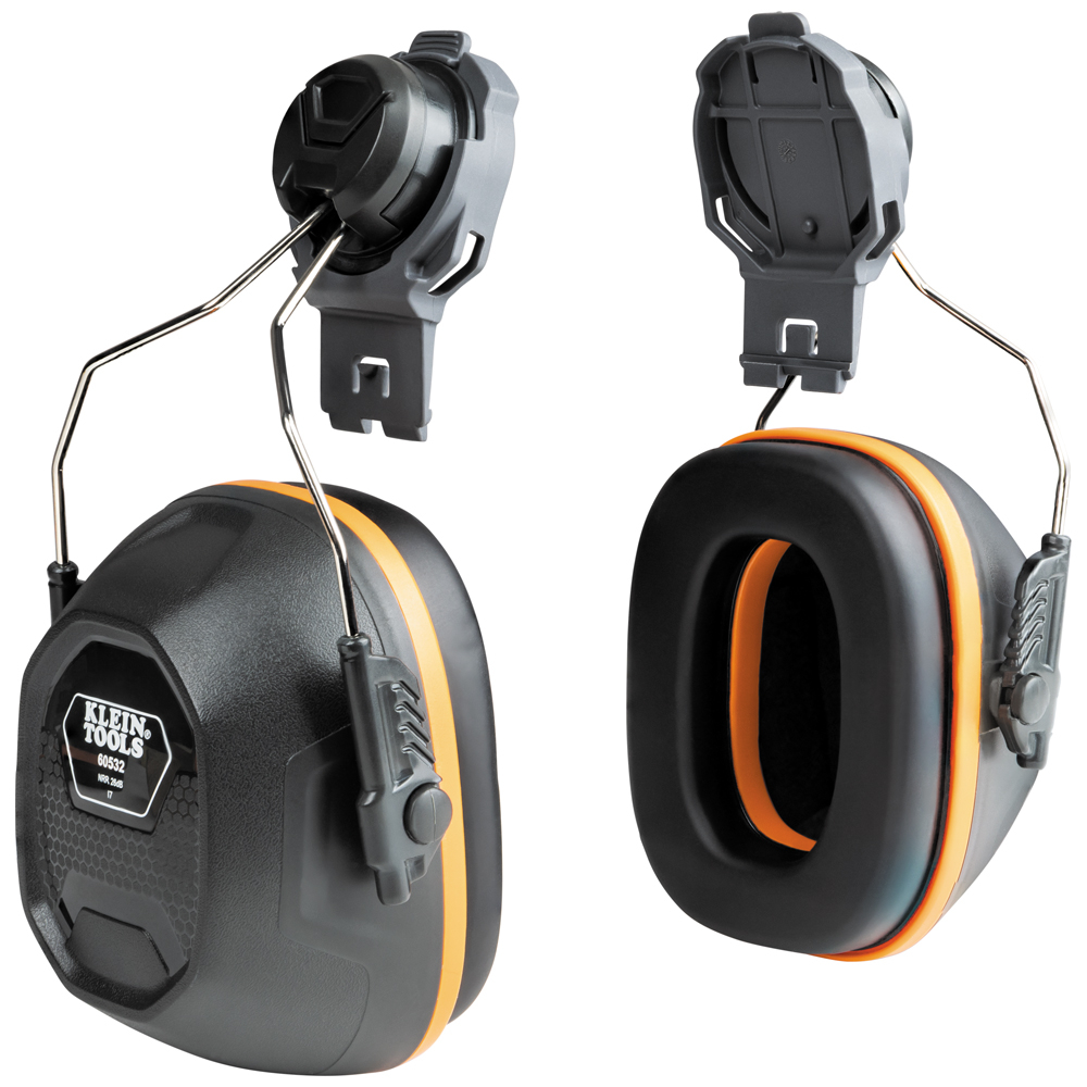 Klein 60532 Hard Hat Earmuffs for Cap Style and Safety Helmets