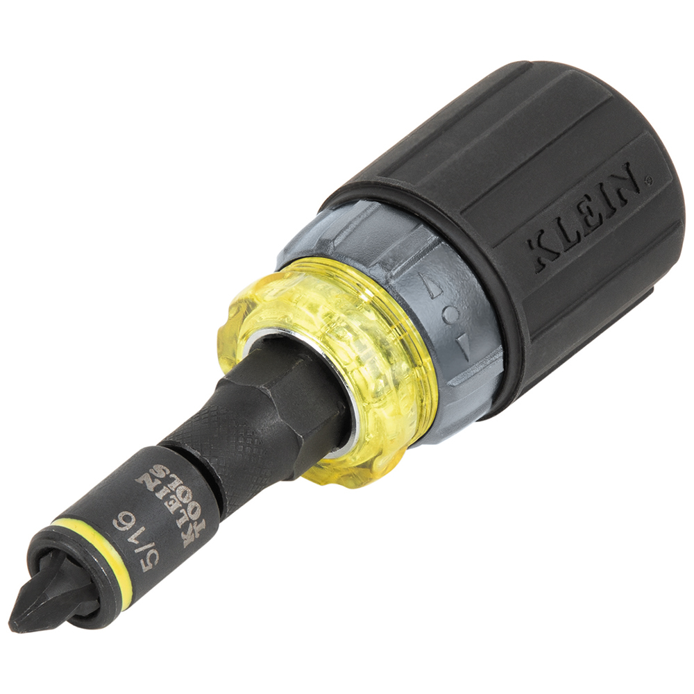 Klein 32561HDRT KNECT™ 7-in-1 Ratcheting Impact-Rated Stubby Screwdriver/Nut Driver