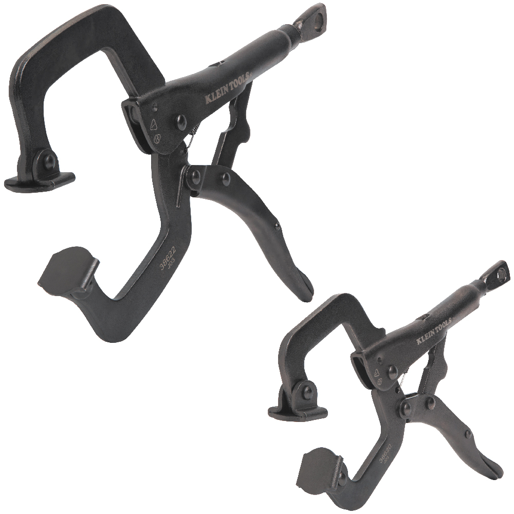 Klein C-Clamp Locking Pliers with Swivel Jaws Set, 6- and 11-Inch, 2-Piece (38662)