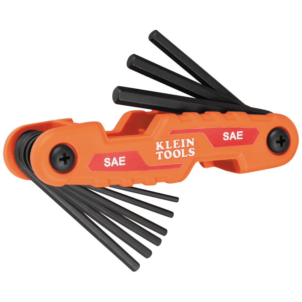 Klein 70540 Compact Folding Hex Key Set, SAE