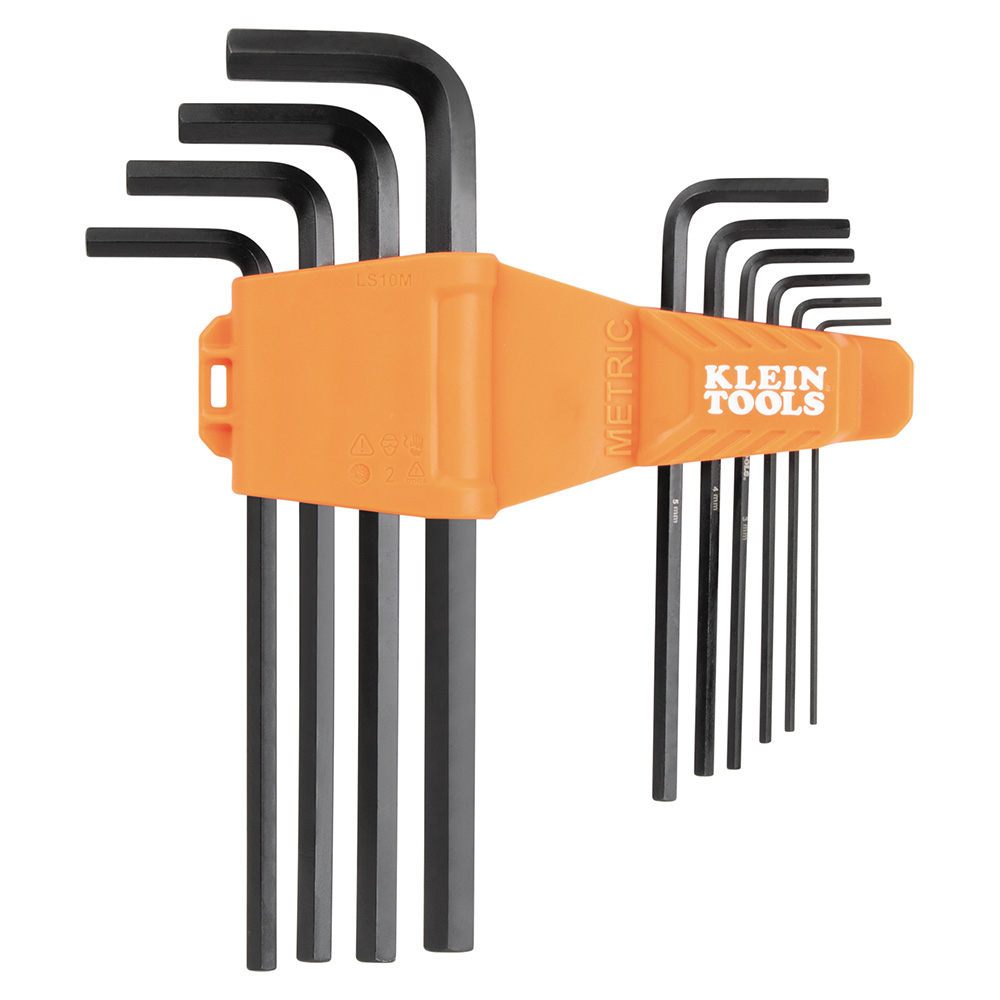 Klein Long Hex Key Set, Metric, 10-Piece (LS10M)
