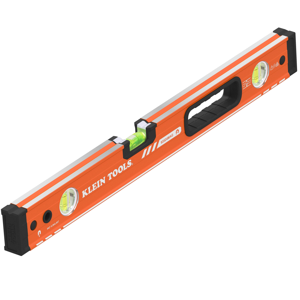 Klein 93524MAG Magnetic Box Beam Level, 3 Vial, 24-Inch