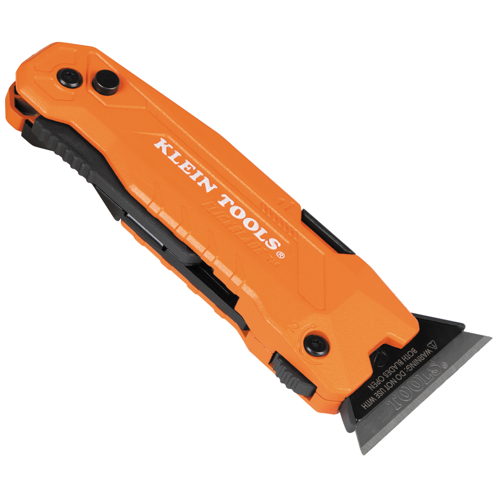 Klein 44306 FLICKBLADE™ 2-in-1 Utility Knife / Scraper with Blade Storage