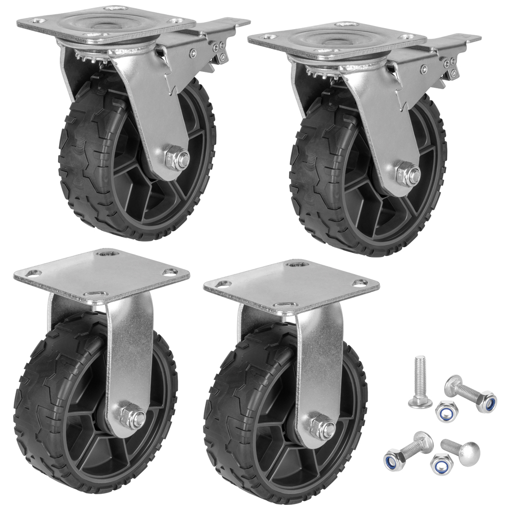 Klein 54850MB MODbox™Utility Cart Caster Replacement Wheel Set, 6-Inch