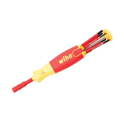 [WIHA_28395] Wiha 28395 7 Piece Insulated SlimLine Ultra-Driver Blade Set Slotted, Phillips, Terminal