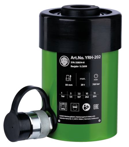 [KKO_YRH-202] KUKKO YRH-202 Hydraulic hollow piston cylinder with max. {8600} t tension force