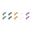 Knipex Set 10 Pc KNIPEXTEND ColorCoded Clips (Green, Dark Gray, Orange, White, Violet)(00 61 10 02 SBA)