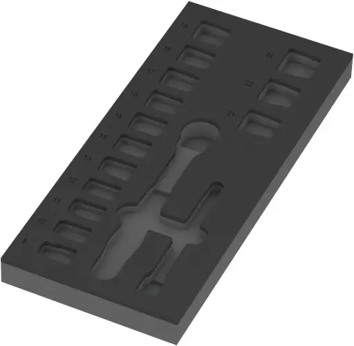 [WER_05137324001] Wera 05137324001 9824 Foam Insert 8010 B Zyklop Comfort Set 1, empty
