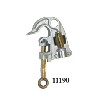 [HFGP_11190] Hastings 11190 C-Head Aluminum 1.5" Serrated Jaw Ground Clamp, Bolted Ferrule, Eye Screw