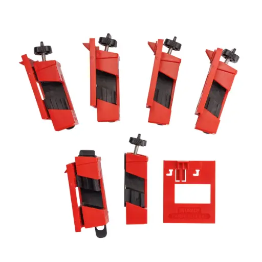 [BDY_176498] Brady 176498 Clamp-On Circuit Breaker Lockout, Slide Cover - 480/600 Volt, 6 Pack