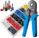 Ferrule Crimping Tool Kit, Crimper Plier with 1250PCS Wire Ferrules Kit