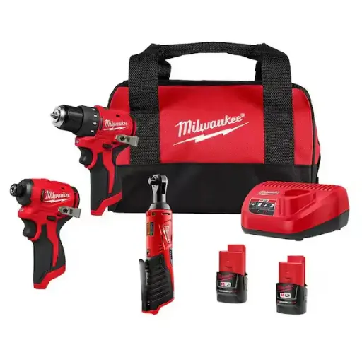 [MKE_3494-23R] Milwaukee 3494-23R M12™ Subcompact Brushless 3-Tool Combo Kit