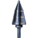 Klein 3-Step Drill Bit, 3/8-Inch Hex, Double Straight Flute, 7/8-Inch to 1-3/8-Inch (KTSB15)