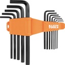 Klein L-Style Long Hex Key Set, SAE, 12-Piece (LS12)