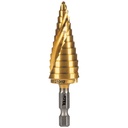 Klein 12-Step Drill Bit, Double-Fluted, 3/16-Inch to 7/8-Inch (25962)